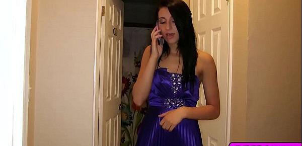  Teen Katie gets her first fuck after the prom